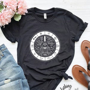 Gravity Falls T-Shirt // Cipher Art Shirt // Wheel Of Intrigue // Long Sleeve Tee // Hoodie /  Sweatshirts