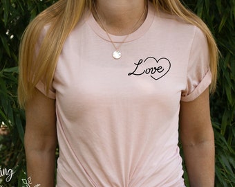 Love T-Shirt, Love Shirt, Love And Heart, Valentines Tshirt