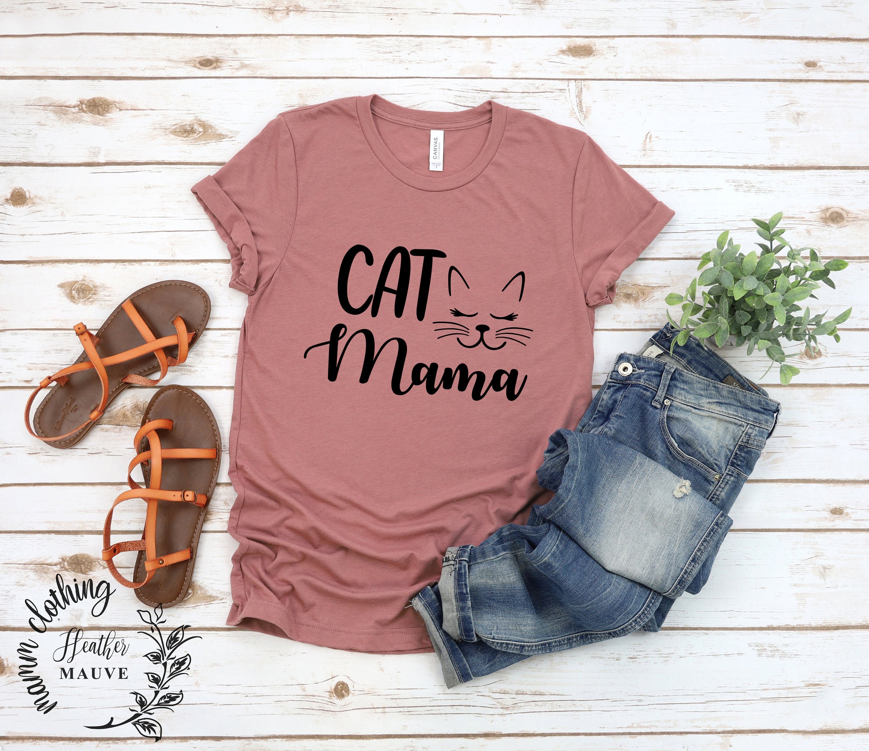 Cat Mama Shirts Unisex Personalized Cat Mom Shirt Cat Lover Etsy
