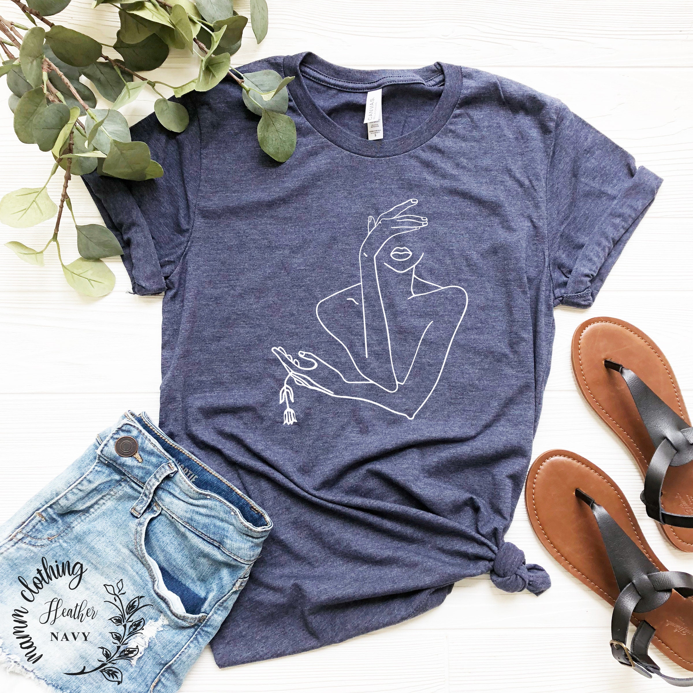 Art Shirt Women's Elegance With Lines Art With Lines - Etsy