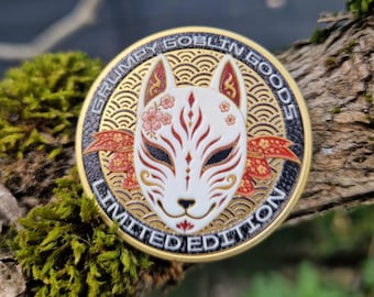 Sakura Kitsune Mask Challenge Coin - Shop Exclusive - Limited Numbered Edition of 50