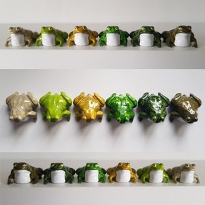 Miniature Grumpy Frog Figurines - EXCLUSIVE - Approx. 2cm Tall - Hand-Painted and Hand-Finished - Free UK Postage + UK Dispatch