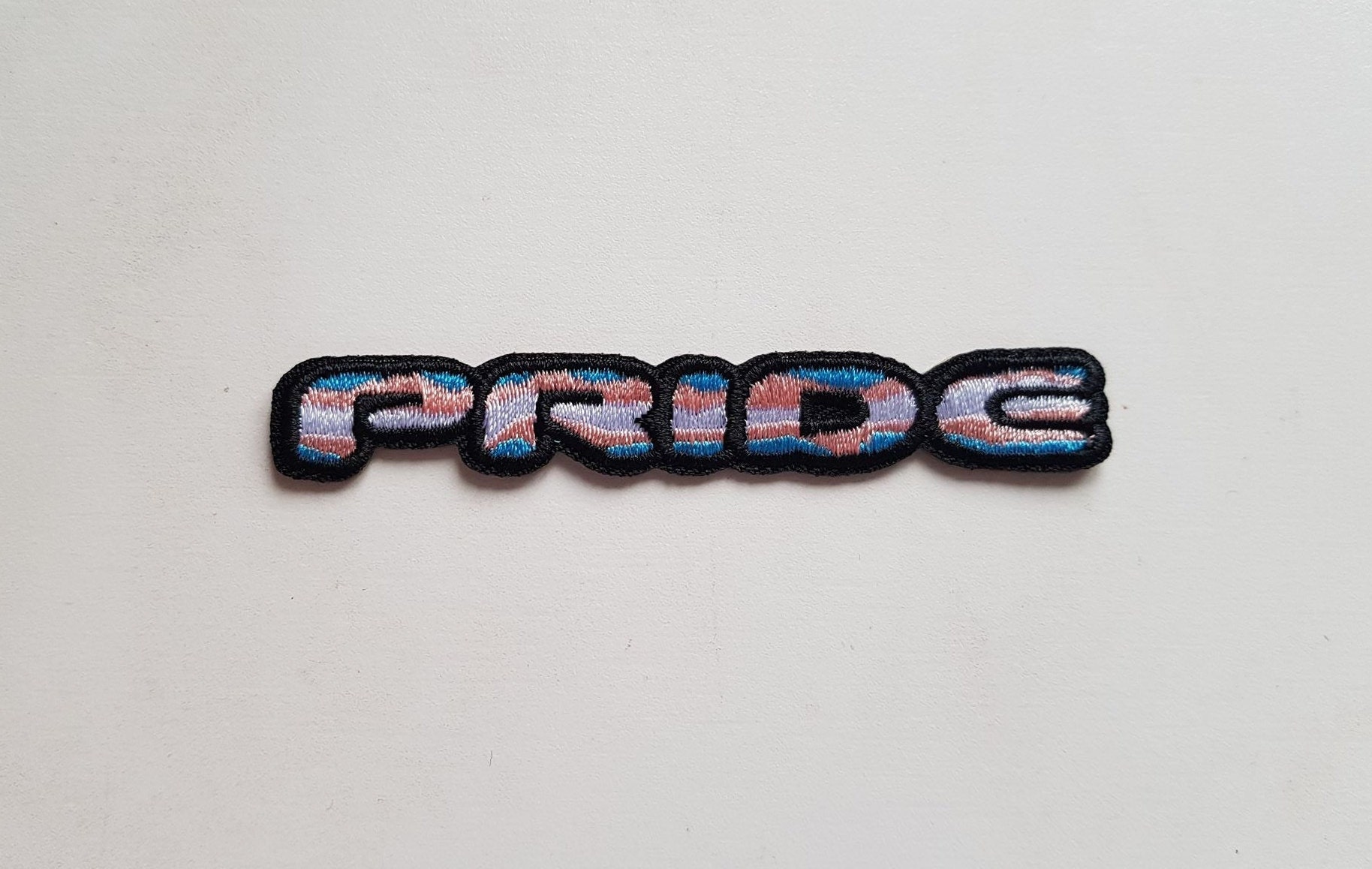 Trans PRIDE Embroidered Patch Iron-on or Sew-on 8cm X 1cm - Etsy