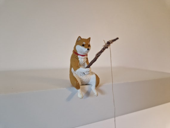 Miniature Fishing Cat Figurines Approx. 3-4cm Tall Beautifully