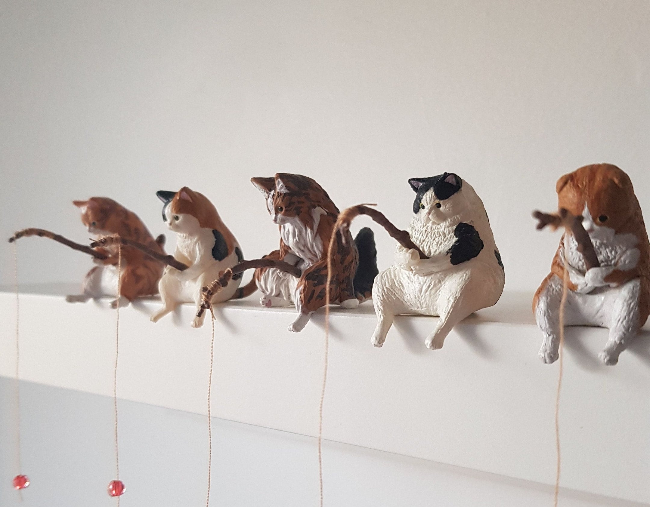 Fishing Cat Figurines