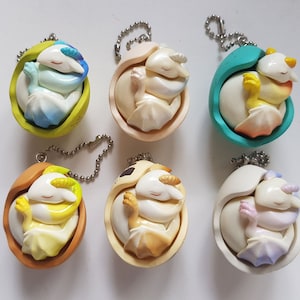 Adorable Sleeping Baby Dragon Charms/Keychains - Amazing Details - 6 Styles to Choose From - UK Dispatch