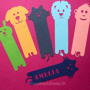 Cute animal bookmarks SVG bunny cat dog lion monkey SVG papercut diverders cut file for cricut