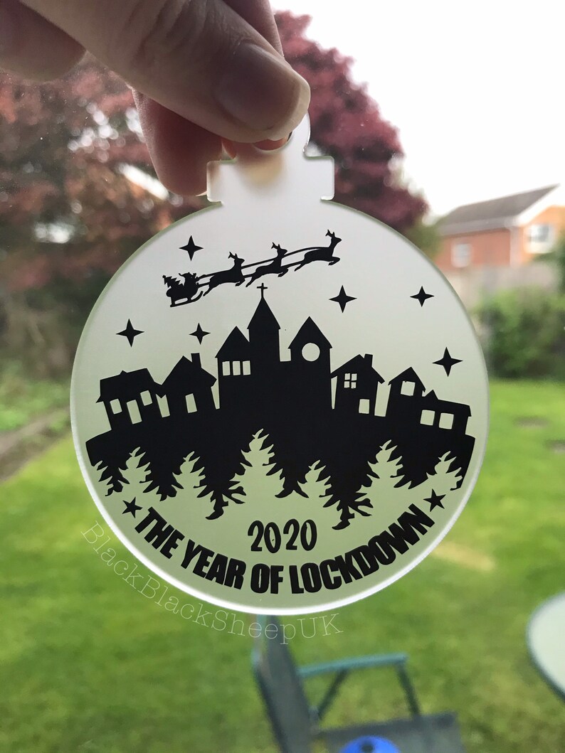 Download Christmas Scene Design bauble lockdown circle SVG cut file ...