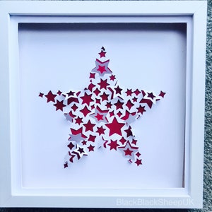 SVG 3D pop up paper craft stars in star shape dimensional paper art digital cutting file