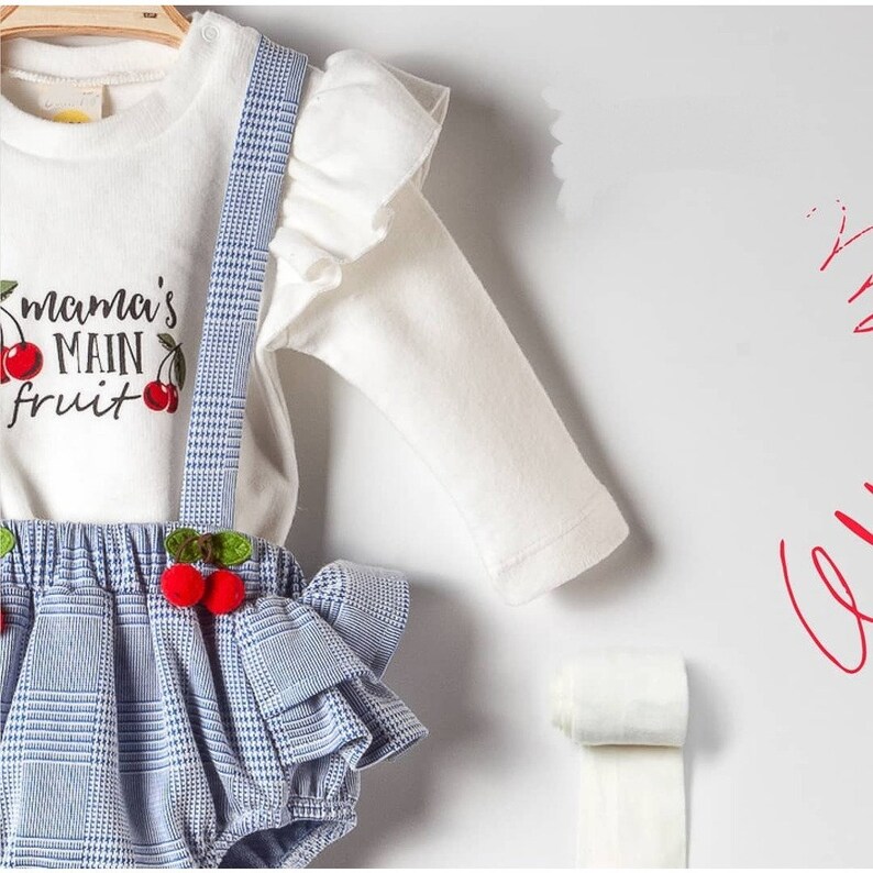 dark blue cherry romper