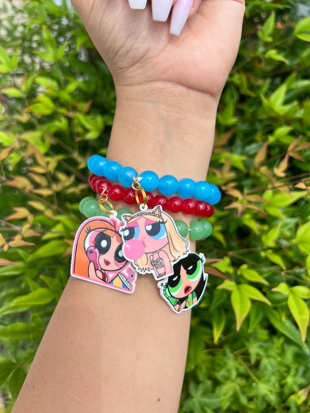 Powerpuff Girls Beaded Bracelet Etsy