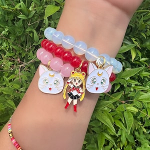 Sailor Moon bracelet/ beaded bracelets jewelry/ sailor moon