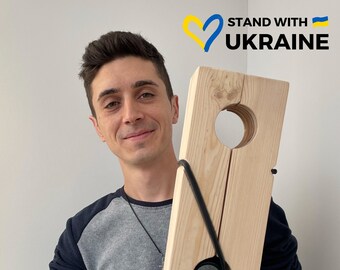 Stand With Ukraine, Wooden Clothes Peg Decor (JPG File)