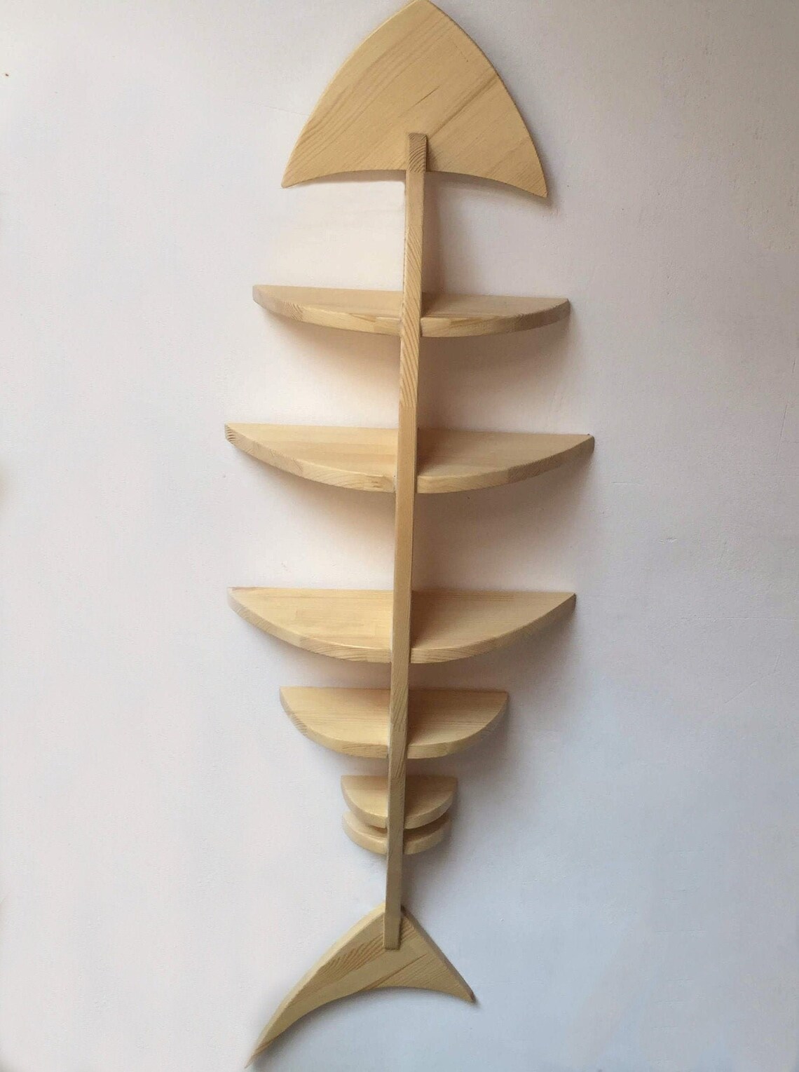 Wood Fish Shelf Wood Fish Wall Shelf Decoration for Kids Etsy