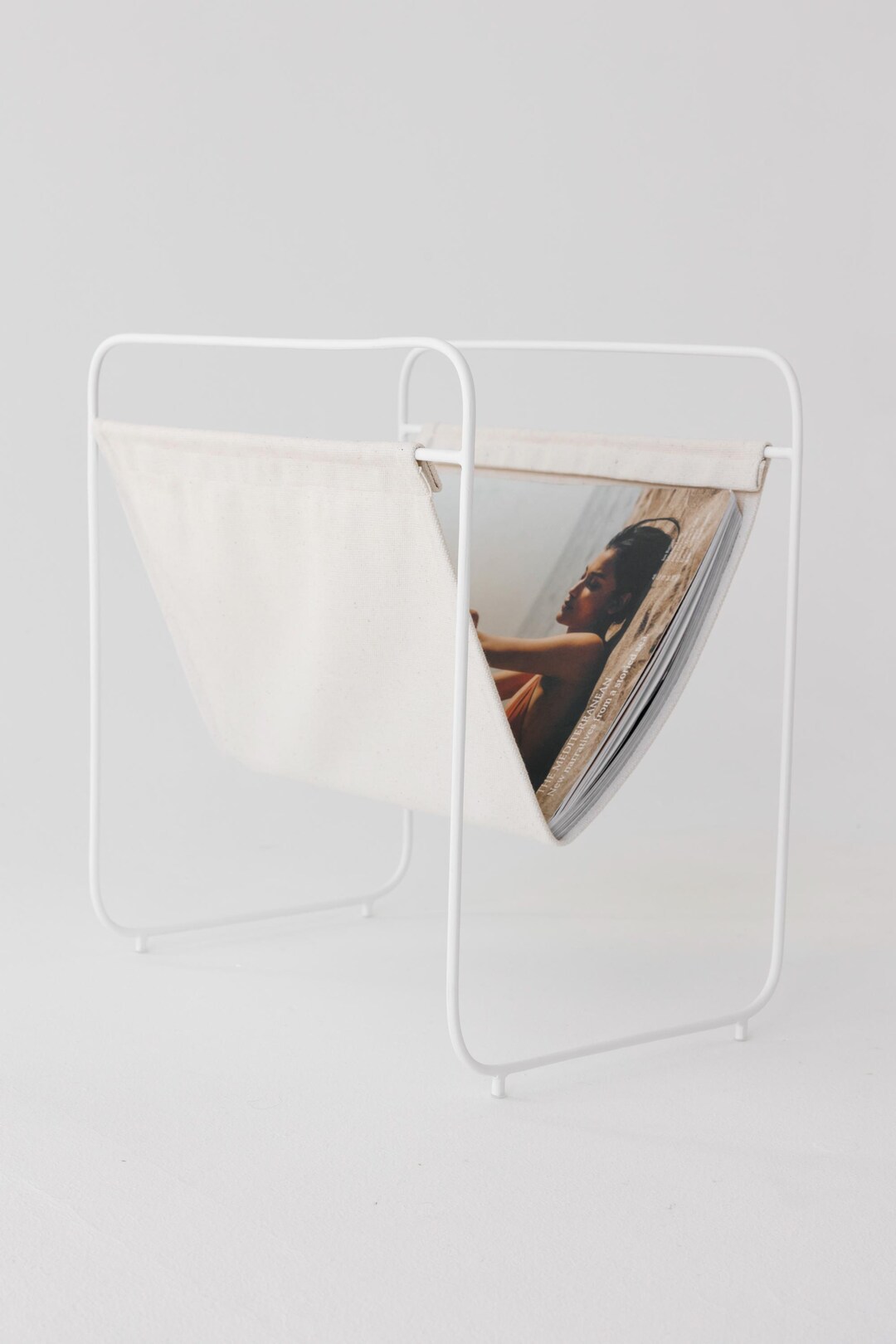Textile Magazine Rack Steel and Textiles Modern Magazines Rack, Vinyl Records Holder - Etsy
