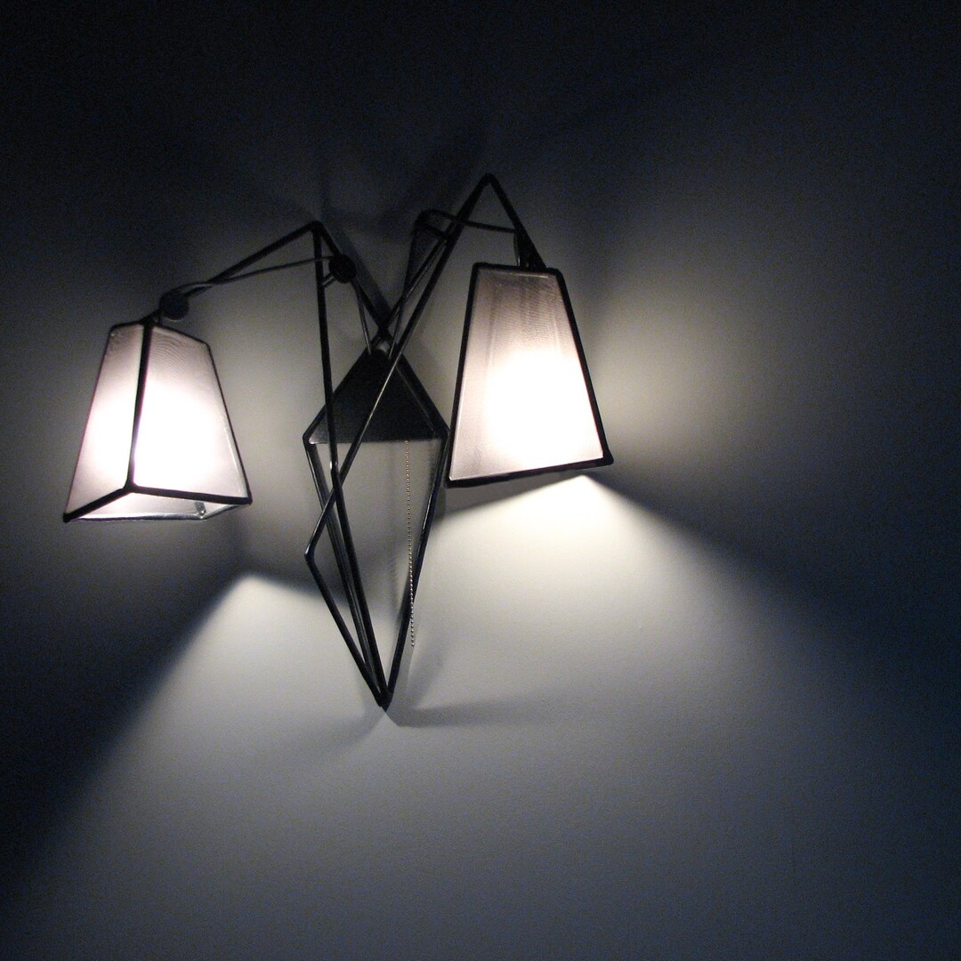 Apliques de pared dobles Apliques metálicos Lámpara de pared Etsy España