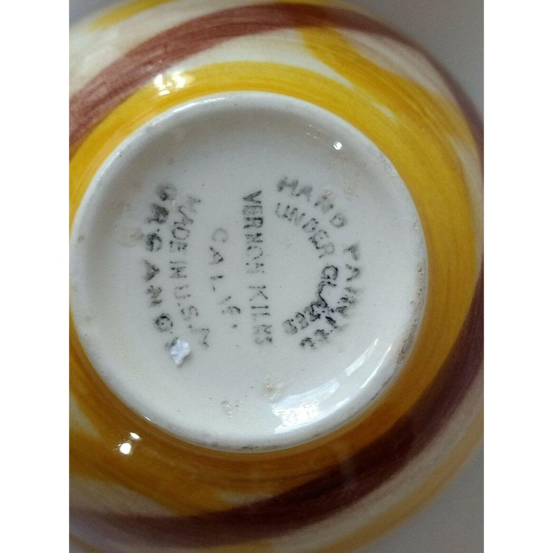 VTG Vernon Kilns USA Vernonware Handpainted Underglaze Pottery Etsy