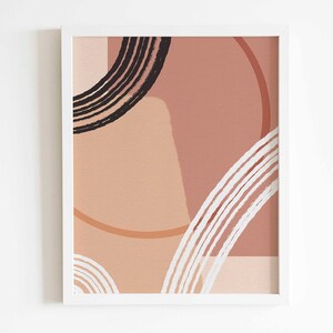 Impresión geométrica neutra, arte de pared abstracto moderno, arte de pared boho imprimible, impresión minimalista, decoración de arte moderno, descarga instantánea