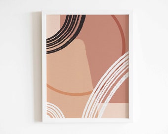 Geometric neutral print, modern abstract wall art, boho printable wall art, minimalist print, modern art decor, instant download