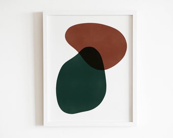 Abstract wall art, Modern abstract digital print, Organic minimalist printable art, geometric art shapes, Contemporary art instant download