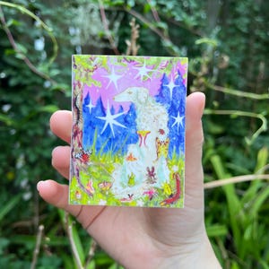 borzoi e insetti "io e i miei amici" - adesivo in vinile / impermeabile e resistente alle intemperie / cottagecore fairycore cane insetti insetti levriero russo