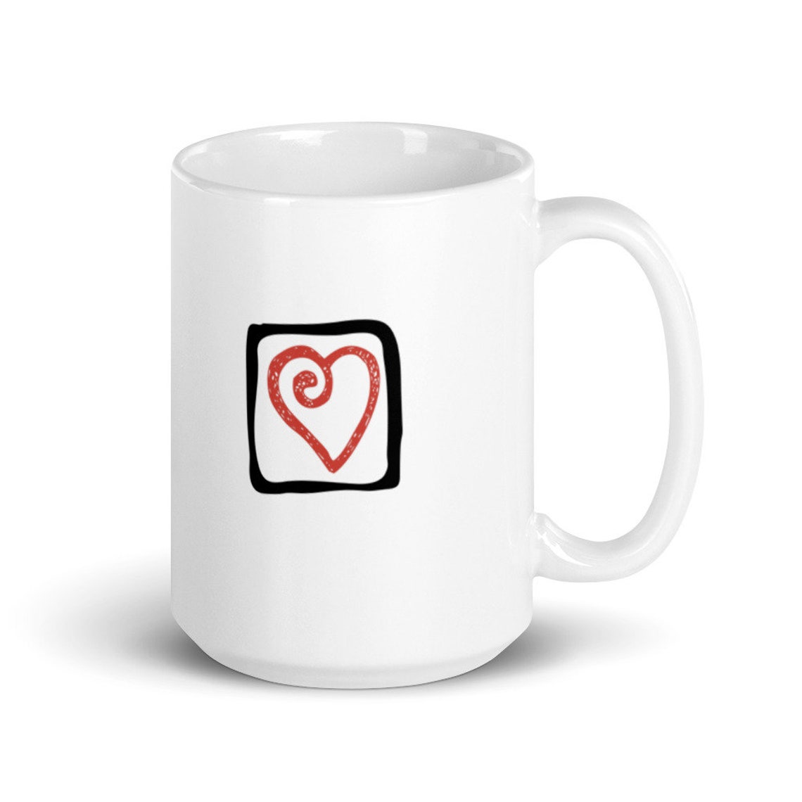 Heart mug Etsy