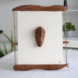 Wood Sculpture Painting - Moabi