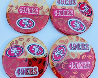 Custom handmade 49ers Fav Coaster Set