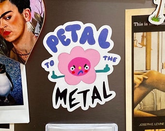 Petal to the Metal Flower Fridge Magnet