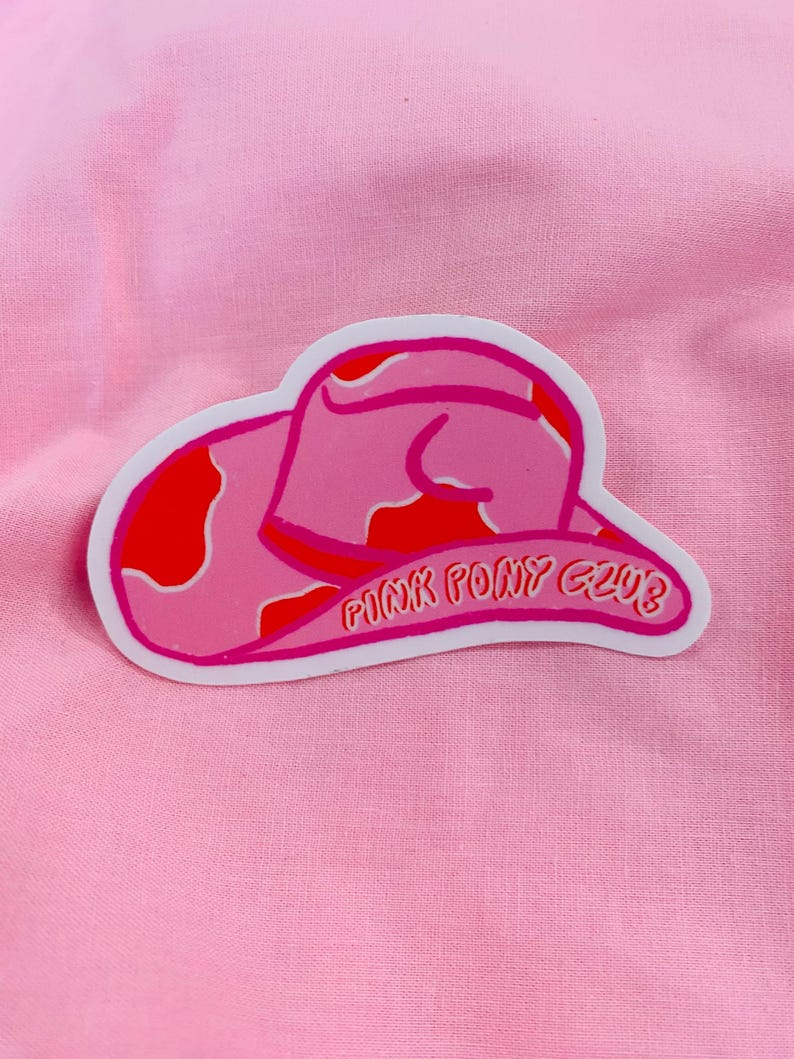Pink Rodeo Sticker Pink Pony Club Cowboy Hat Vinyl Sticker - Etsy