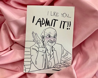 Funny I Think You Should Leave Inspired Valentine Card w/ Matching PINK Envelope