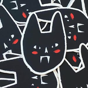 Spooky Cute Bat Vinyl Die Cut Sticker