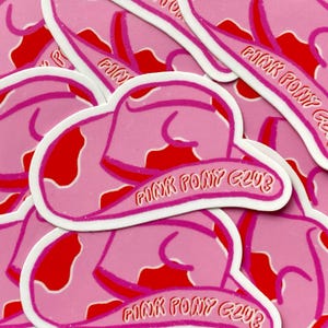 Pink Pony Club Cowboy Hat Vinyl Sticker