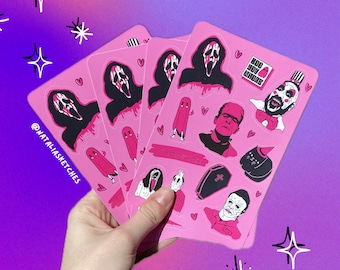 SPOOKY & GIRLY Halloween Horror Sticker Sheets | 2 PACK