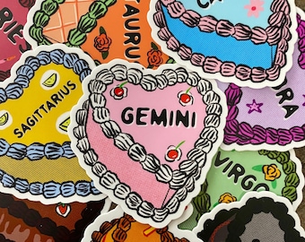 Astrology Zodiac Cake Stickers