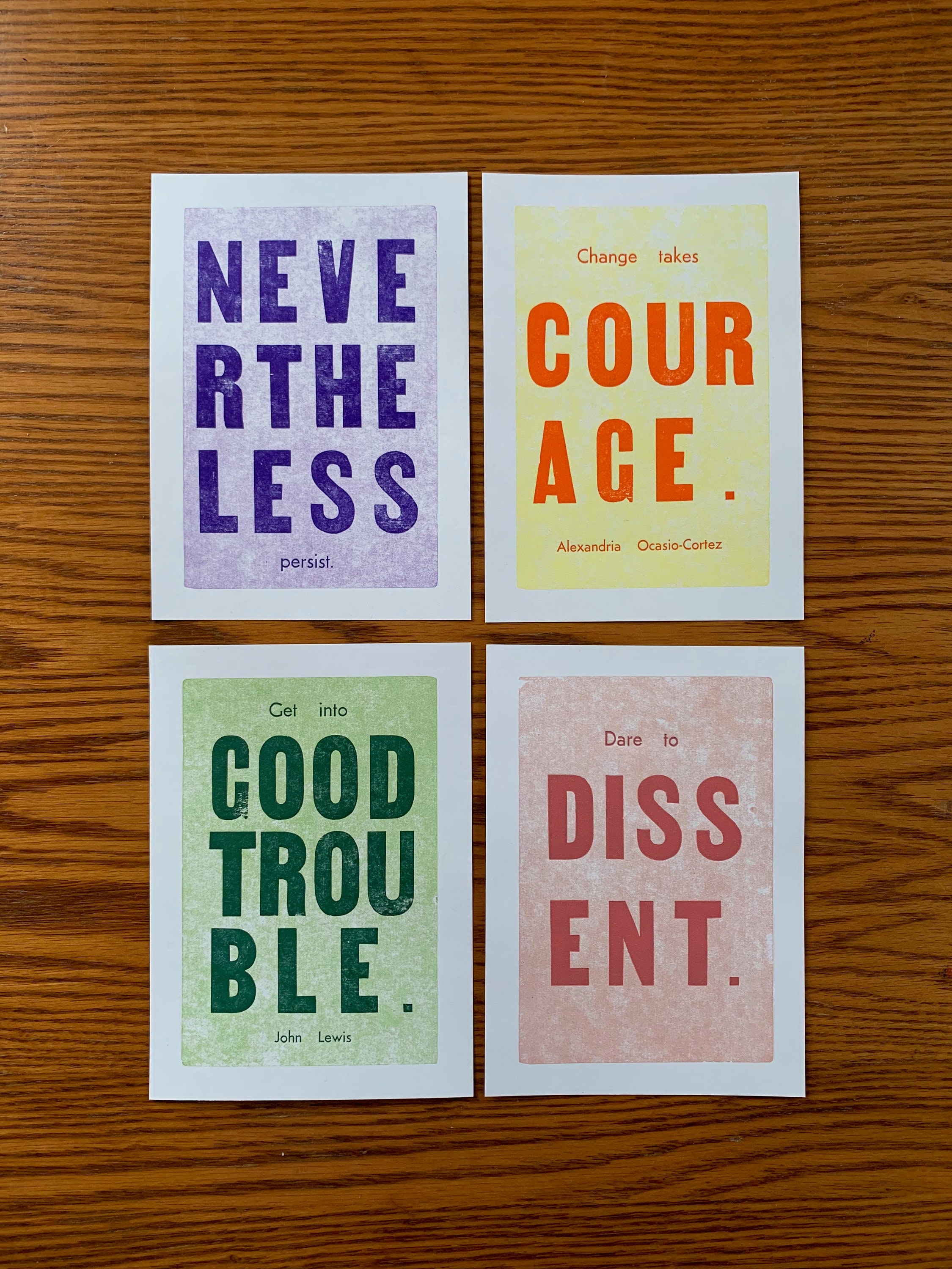 John Lewis quote Good Trouble Handmade Letterpress Print Etsy