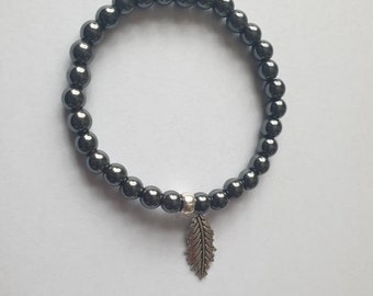 Hematite bracelet- 6mm bead