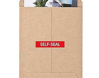 6/" x 8/" 200 Pcs Stay Flat Rigid Kraft Cardboard Mailer w// Tear Tab-28pt Brown