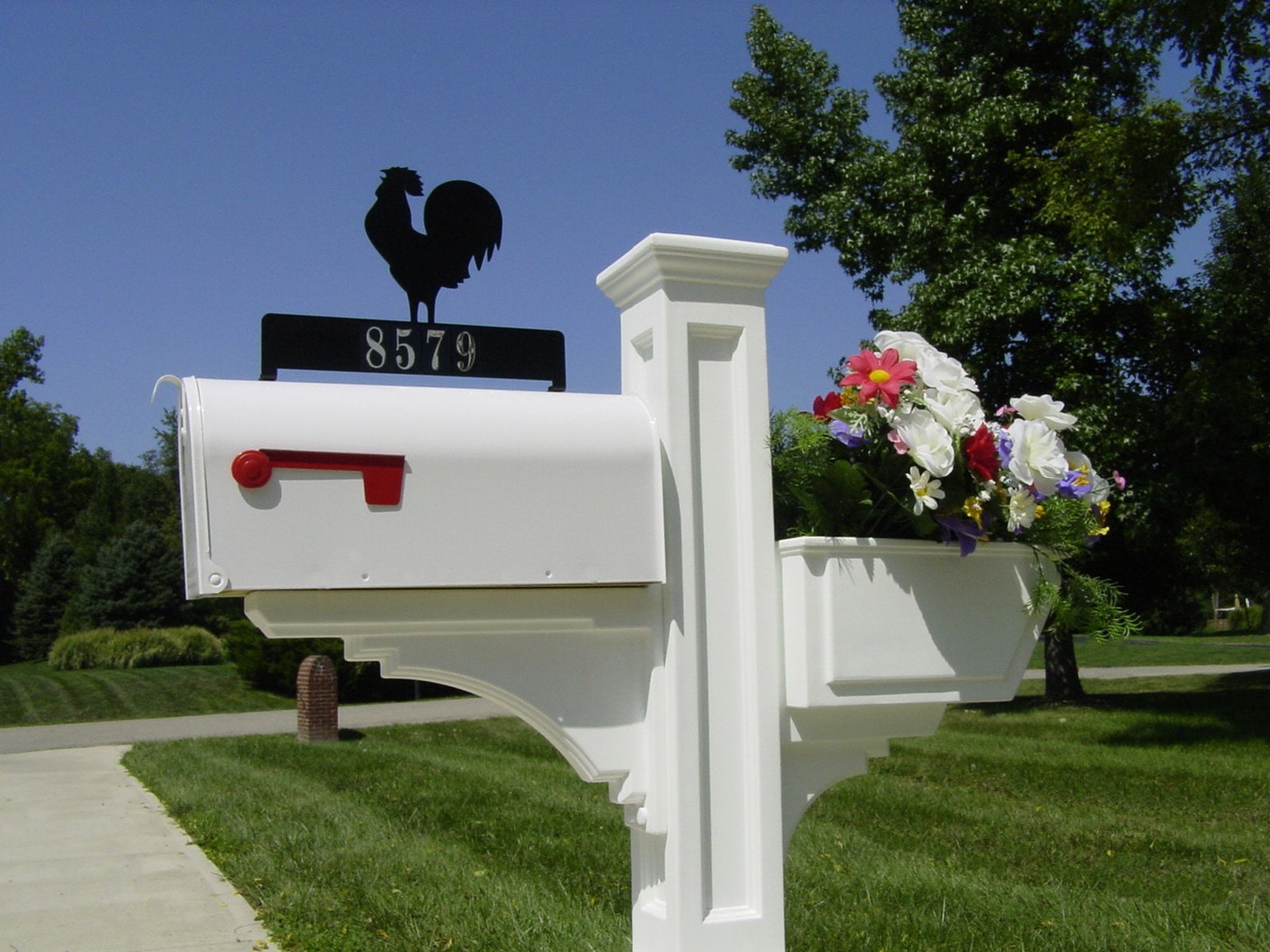 Navy Mailbox Address Plaque Etsy