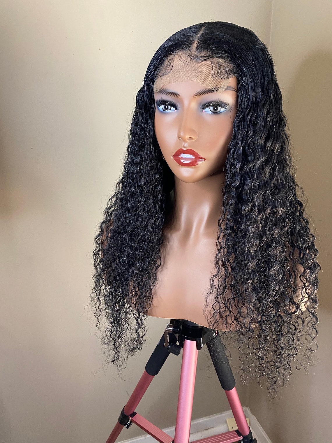 Custom 24 Kinky Curly Frontal Unit Etsy