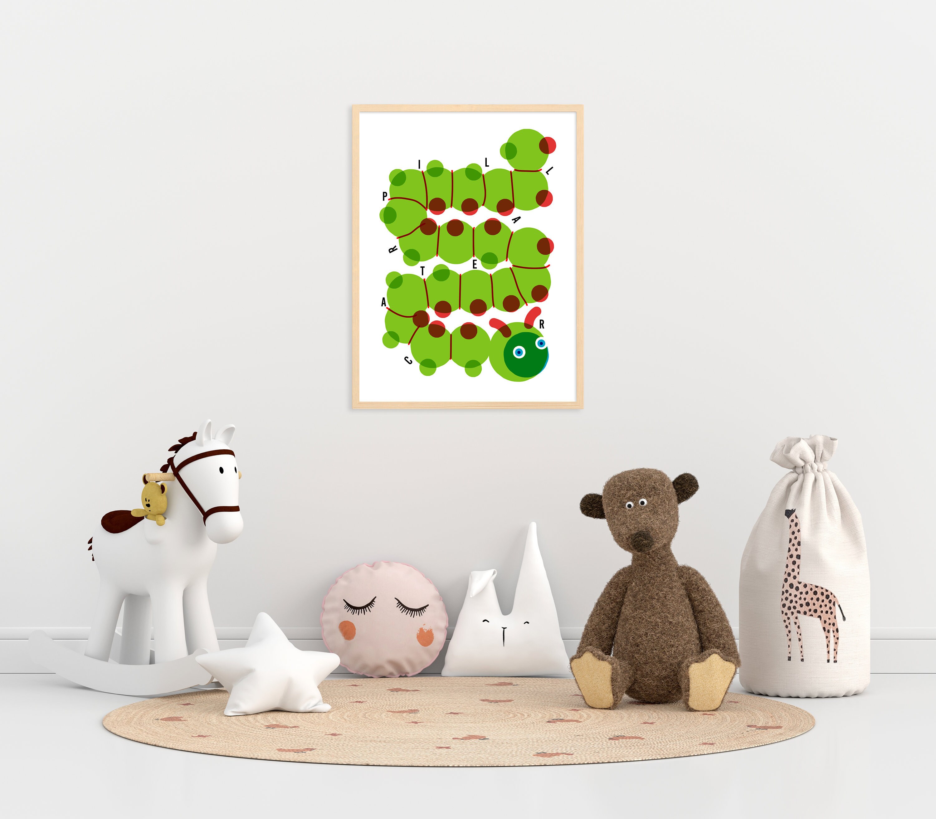 Caterpillar Print Nursery print wall Decor Prints | Etsy