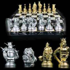 CoC War Chess Set: PLA Plastic with Marble Board
