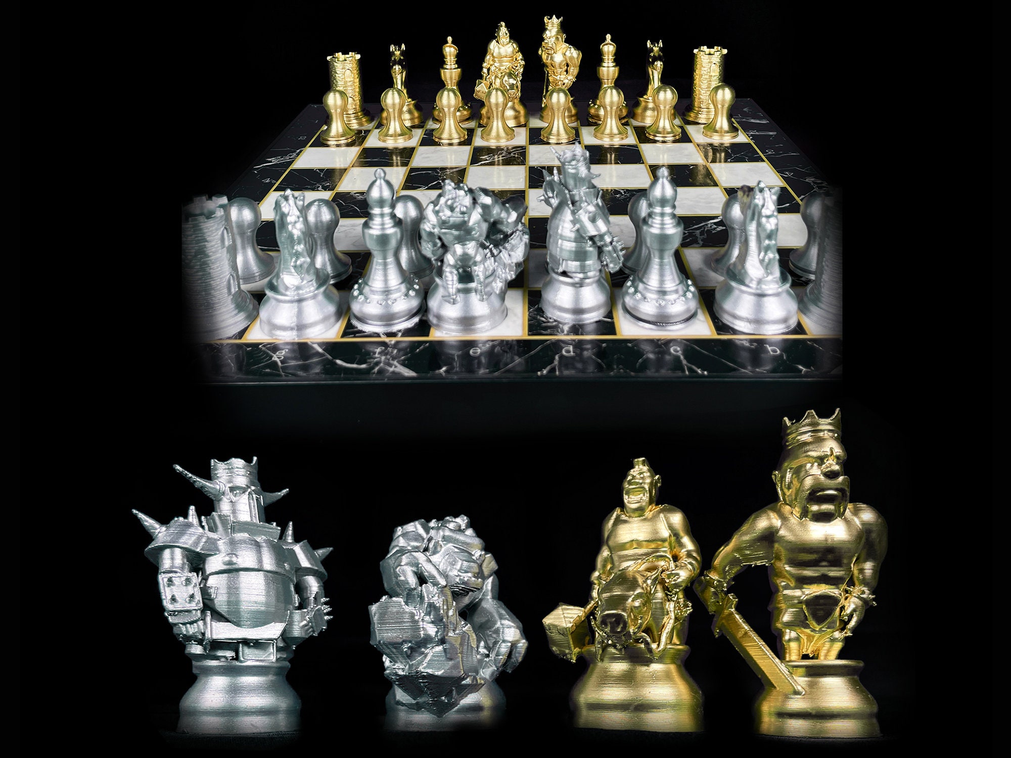 Coc War Chess Set With Chessboard Coc Chess Game Personalized