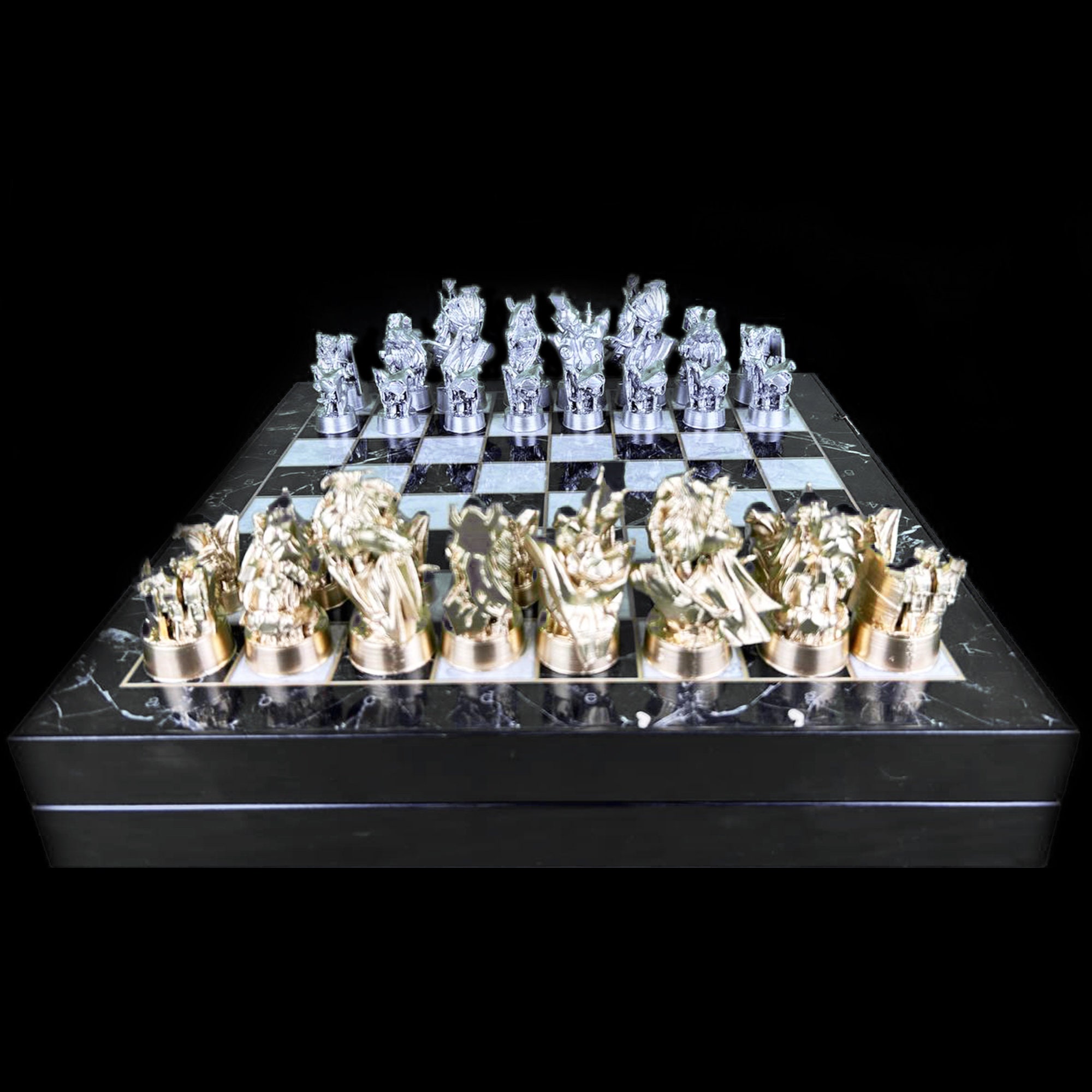 Cyber Game Chess Set With Chessboard PC Game Chess Pieces 