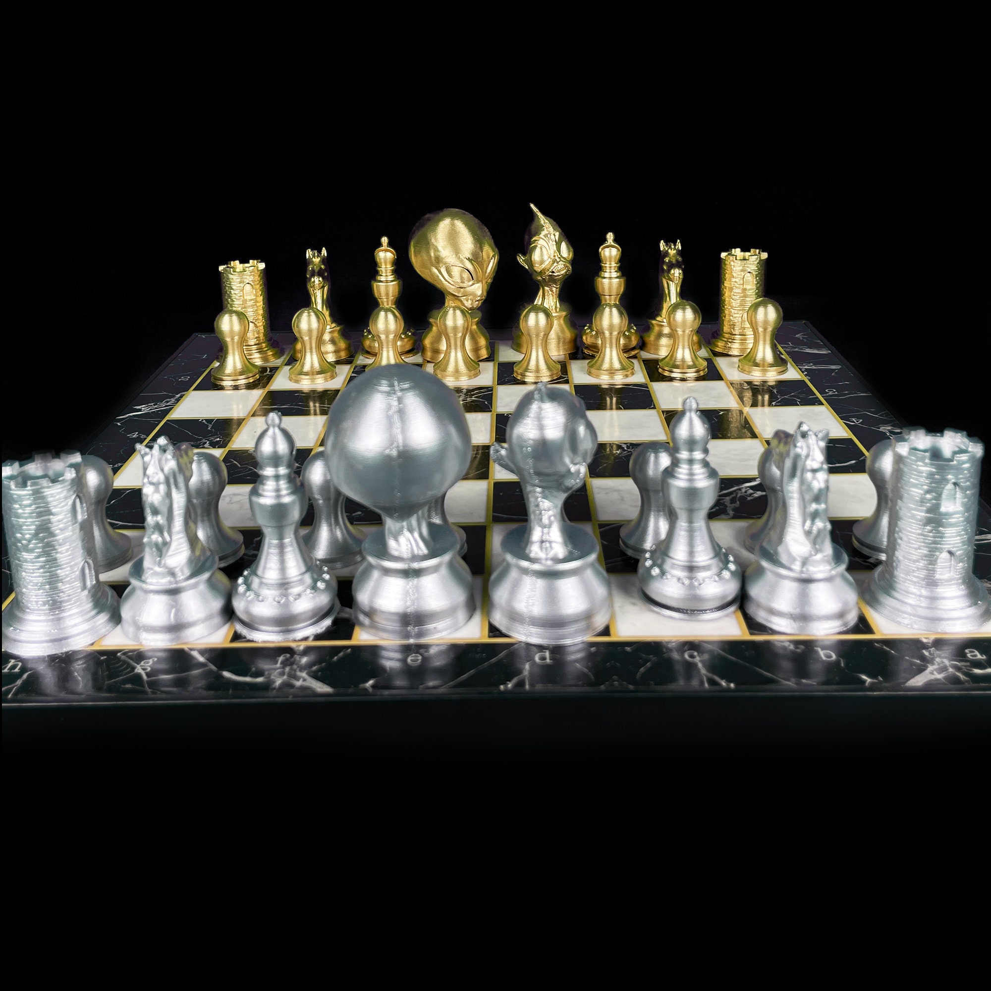 Nasa Chess Set Customizable Alien Space Chess Set With Infinite Chessboard Chest ...