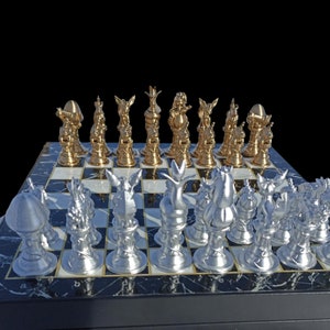 Unique Pokemn Chess Set with Chessboard: Perfect for Trainers | Personalized Selection Available!