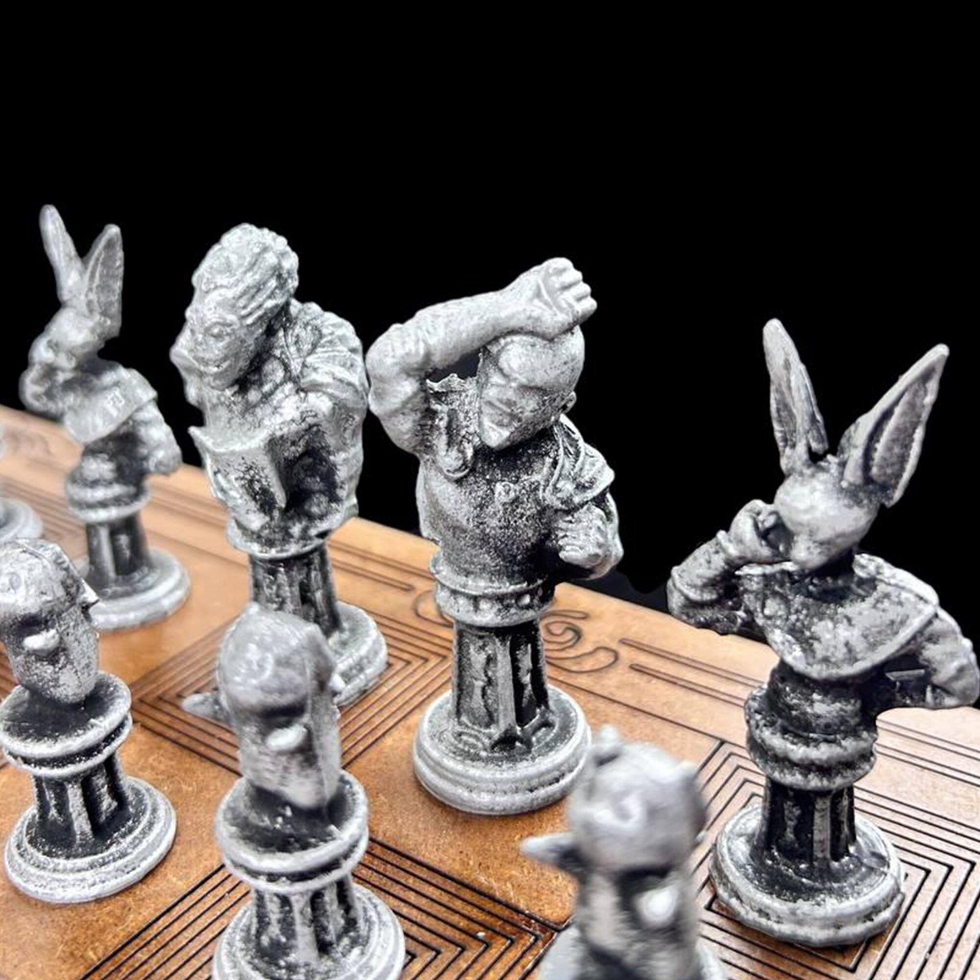 メタルアニマチェスセット:ブロンズ&シルバー、名入れボード - Etsy 日本 メタルアニマチェスセット:ブロンズ&シルバー、名入れボード - Etsy 日本