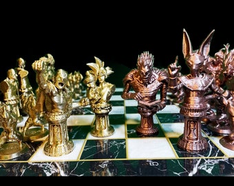 Anime Chess Set With Chessboard Anime Chess Set Color Selection | Personalized Selection