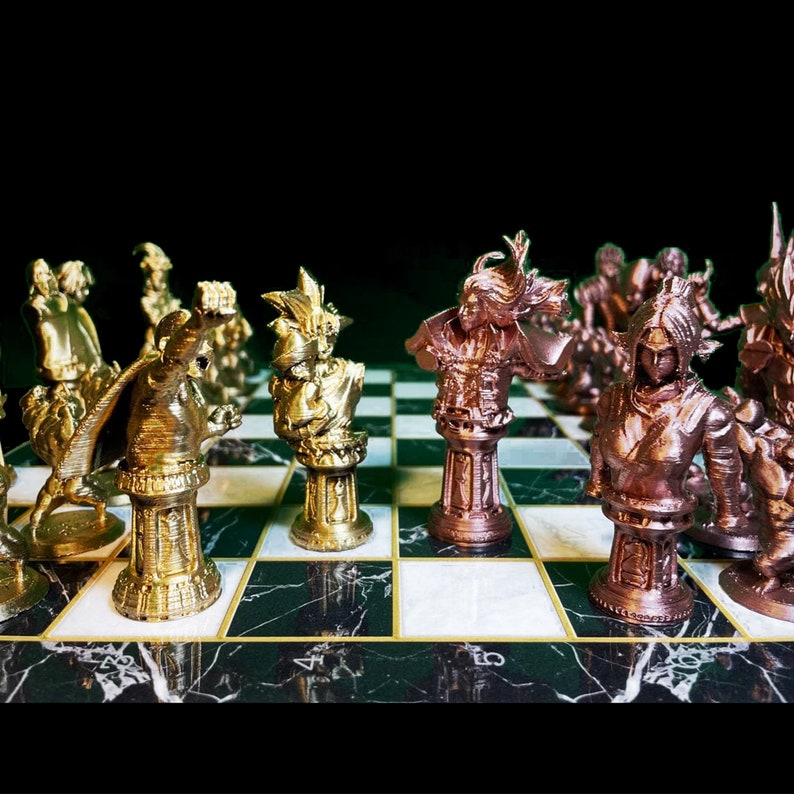 Anime Chess Set With Chessboardanime Chess Set With Color Etsy