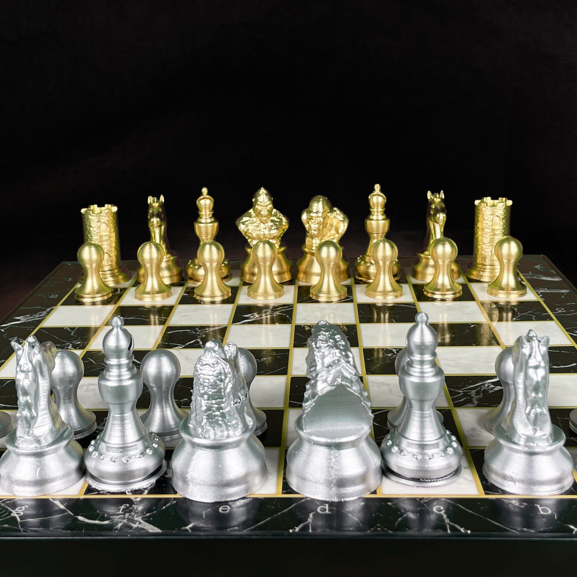 キングコン対ゴジラ チェスセット（チェス盤付き） - 動物チェス